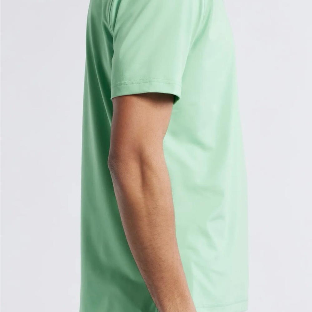 Peter Millar Summer Comfort Neon Green Polo Shirt Size L - Picture 6 of 7
